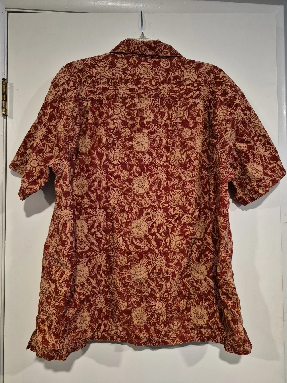 Orvis Red Floral Short-Sleeve Button-Down Shirt